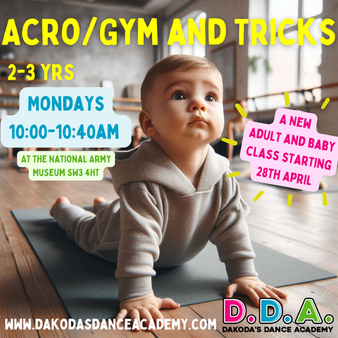 Acro/Gym and Tricks | 2-3 yrs | Army Museum | Monday | 10:00-10:40am - Summer | Drop-In Class|