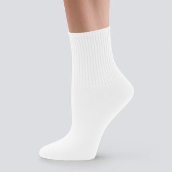 Boys Capezio Ribbed Ballet Socks (White)